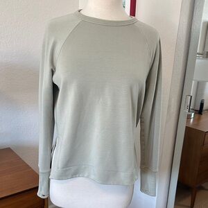 Athleta Light Sage Green Long Sleeve Crewneck Top